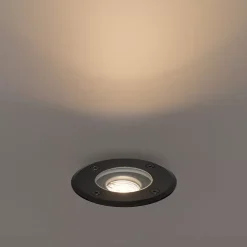 Spot encastré extérieur moderne noir 35 mm orientable IP65 - Delux