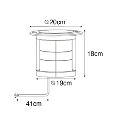 Spot encastré extérieur noir AR111 orientable IP65 - Delux Honey
