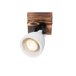 Spot encastré industriel bois et béton - Creto