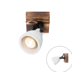 Spot encastré industriel bois et béton - Creto