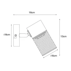 Spot encastré industriel noir orientable - Jim