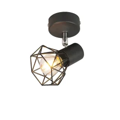 Spot encastré intelligent noir orientable et inclinable avec Wifi P45 - Mosh