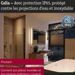 Spot encastré LED Calla Kit de 10 IP65 rond 90mm 30 10x5W 10x430lm 230V White Switch Noir mat