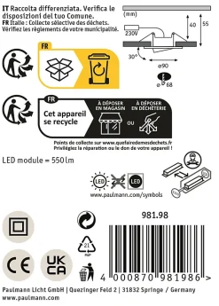 Spot encastré LED Calla Kit de 10 IP65 rond 90mm 30 10x5W 10x430lm 230V White Switch Noir mat