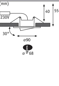 Spot encastré LED Calla Kit de 10 IP65 rond 90mm 30 10x5W 10x430lm 230V White Switch Blanc dépoli