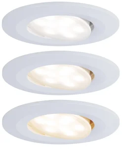 Spot encastré LED Calla Kit de base orientable IP65 rond 90mm 30 3x5W 3x400lm 230V White Switch Blanc dépoli