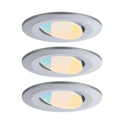 Spot encastré LED Calla Kit de 3 orientable IP65 rond 90mm 30 3x5W 3x400lm 230V White Switch Chrome mat