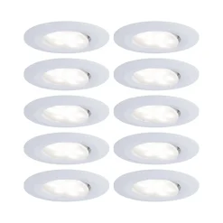 Spot encastré LED Calla Kit de base orientable IP65 rond 90mm 30 10x5,2W 10x460lm 230V gradable 4000K Blanc dépoli