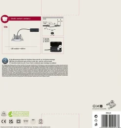 Spot encastré LED Calla Kit de base orientable IP65 rond 90mm 30 10x6W 10x530lm 230V 4000K Chrome mat