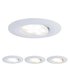 Spot encastré LED Calla orientable IP65 rond 90mm 30 5W 400lm 230V White Switch Blanc dépoli