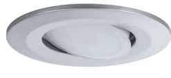 Spot encastré LED Calla orientable IP65 rond 90mm 30 5,2W 460lm 230V gradable 4000K Chrome mat