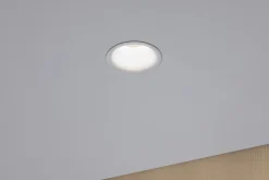 Spot encastré LED Cymbal Coin IP44 rond 77mm Coin 6W 440lm 230V gradable Dim to warm Blanc dépoli