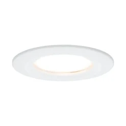 Spot encastré LED Nova Coin Luminaire individuel fixe IP44 rond 78mm Coin 6W 470lm 230V 2700K Blanc dépoli