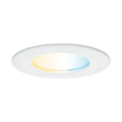 Spot encastré LED Nova Coin IP44 rond 78mm Tunable White 6W 530lm 230V Blanc dépoli Aluminium
