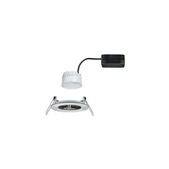 Spot encastré LED Nova Coin Luminaire individuel fixe IP44 rond 78mm Coin 6W 470lm 230V 2700K Acier brossé