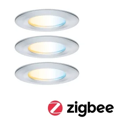 Spot encastré LED Nova Coin IP44 rond 78mm Tunable White 3x6W 3x530lm 230V Alu tourné Aluminium