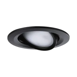 Spot encastré LED Nova Coin orientable rond 84mm 50 Coin 3x6W 3x470lm 230V gradable 2700K Noir mat