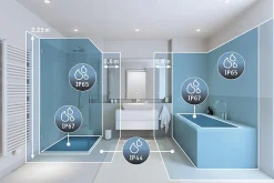 Spot encastré LED Nova Coin Luminaire individuel fixe IP44 rond 78mm Coin 6W 470lm 230V 2700K Alu tourné