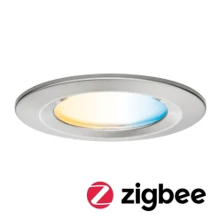 Spot encastré LED Nova Coin IP44 rond 78mm Tunable White 6W 530lm 230V Acier brossé Aluminium