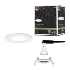 Spot encastré LED Nova fixe IP44 rond 78mm GU10 6,5W 460lm 230V 2700K Blanc dépoli