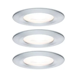 Spot encastré LED Nova Kit de base fixe IP44 rond 78mm GU10 3x6,5W 3x460lm 230V 2700K Alu tourné