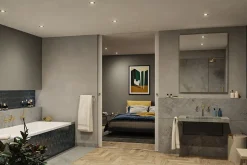 Spot encastré LED Nova Plus Kit de 3 IP65 rond 93mm 30 GU10 3x6W 3x460lm 230V gradable 2700K Doré mat