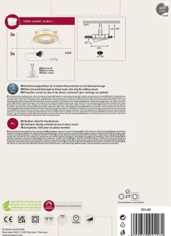 Spot encastré LED Nova Plus Kit de 3 IP65 rond 93mm 30 GU10 3x6W 3x460lm 230V gradable 2700K Doré mat
