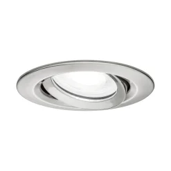 Spot encastré LED Nova Plus Luminaire individuel orientable IP65 rond 93mm 30 GU10 6W 470lm 230V gradable 4000K Acier brossé