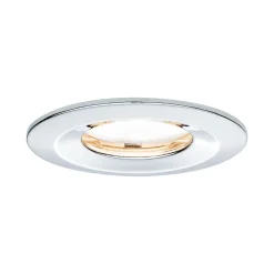 Spot encastré LED Nova Plus Coin fixe IP65 rond 78mm Coin 6W 470lm 230V gradable 2700K Chrome