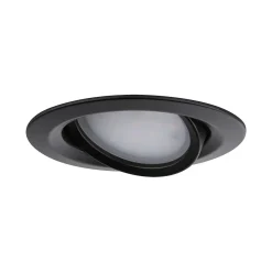 Spot encastré LED Nova Plus Coin Luminaire individuel orientable IP65 rond 93mm 30 Coin 6W 470lm 230V gradable 2700K Noir mat