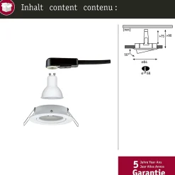Spot encastré LED Nova schwenkbar orientable rond 84mm 50 GU10 6,5W 460lm 230V 2700K Blanc dépoli