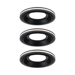 Spot encastré LED Sormus Kit de 3 IP65 rond 100mm 3x4,8W / 1,5W 3x300lm 230V 3000K Noir