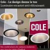 Spot encastré LED 3-Step-Dim Cole Coin Kit de 1 IP44 rond 88mm Coin 6W 470lm 230V gradable 2700K Blanc