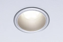 Spot encastré LED 3-Step-Dim Cole Coin Kit de 1 IP44 rond 88mm Coin 6W 470lm 230V gradable 2700K Argent mat