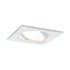 Spot encastré LED 3-Step-Dim Nova Coin orientable carré 84x84mm 50 Coin 6W 470lm 230V gradable 2700K Blanc dépoli