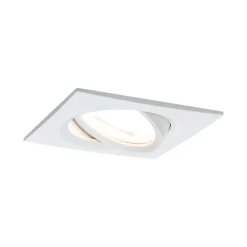 Spot encastré LED 3-Step-Dim Nova Coin orientable carré 84x84mm 50 Coin 6W 470lm 230V gradable 2700K Blanc dépoli