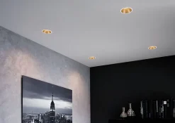 Spot encastré LED 3-Step-Dim Cole Coin Kit de 6 IP44 rond 88mm Coin 6x6W 6x460lm 230V gradable 2700K Blanc Doré mat