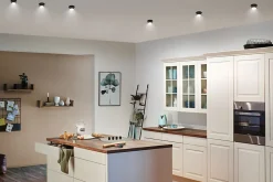 Spot encastré LED 3-Step-Dim Gil Coin IP44 rond 68mm Coin 6W 470lm 230V gradable 2700K Noir mat Acier brossé