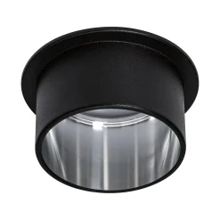 Spot encastré LED 3-Step-Dim Gil Coin IP44 rond 68mm Coin 6W 470lm 230V gradable 2700K Noir mat Acier brossé