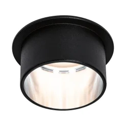 Spot encastré LED 3-Step-Dim Gil Coin IP44 rond 68mm Coin 6W 470lm 230V gradable 2700K Noir mat Acier brossé