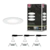 Spot encastré LED 3-Step-Dim Nova Kit de base fixe IP44 rond 78mm GU10 3x6,5W 3x460lm 230V gradable 2700K Blanc dépoli