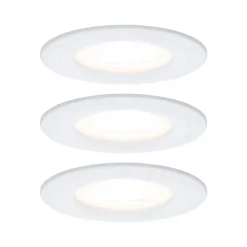 Spot encastré LED 3-Step-Dim Nova Kit de base fixe IP44 rond 78mm GU10 3x6,5W 3x460lm 230V gradable 2700K Blanc dépoli
