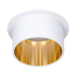Spot encastré LED 3-Step-Dim Gil Coin IP44 rond 68mm Coin 6W 470lm 230V gradable 2700K Blanc dépoli Doré