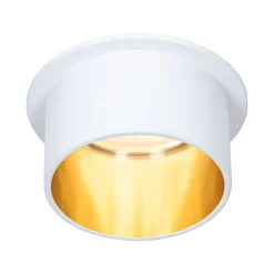 Spot encastré LED 3-Step-Dim Gil Coin IP44 rond 68mm Coin 6W 470lm 230V gradable 2700K Blanc dépoli Doré