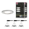 Spot encastré LED 3-Step-Dim Nova Kit de base fixe IP44 rond 78mm GU10 3x6,5W 3x460lm 230V gradable 2700K Acier brossé