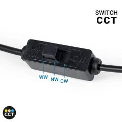 Spot encastré LED 20W, température de couleur réglable, rond, interrupteur à bouton-poussoir Osram et driver KGP, blanco