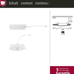 Spot encastré LED White Select Aumus Spot individuel rond 105mm 90 5W 700lm 230V gradable 2700 - 6500K Blanc
