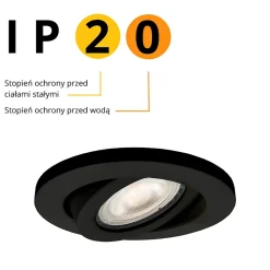 Spot encastré Light Prestige Lagos œillet noir 1 x GU10 1 pc.