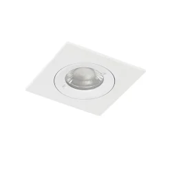 Spot encastré moderne blanc carré IP44 - Xena