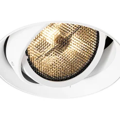 Spot encastré moderne blanc GU10 AR111 rond sans enjoliveur - Oneon Honey